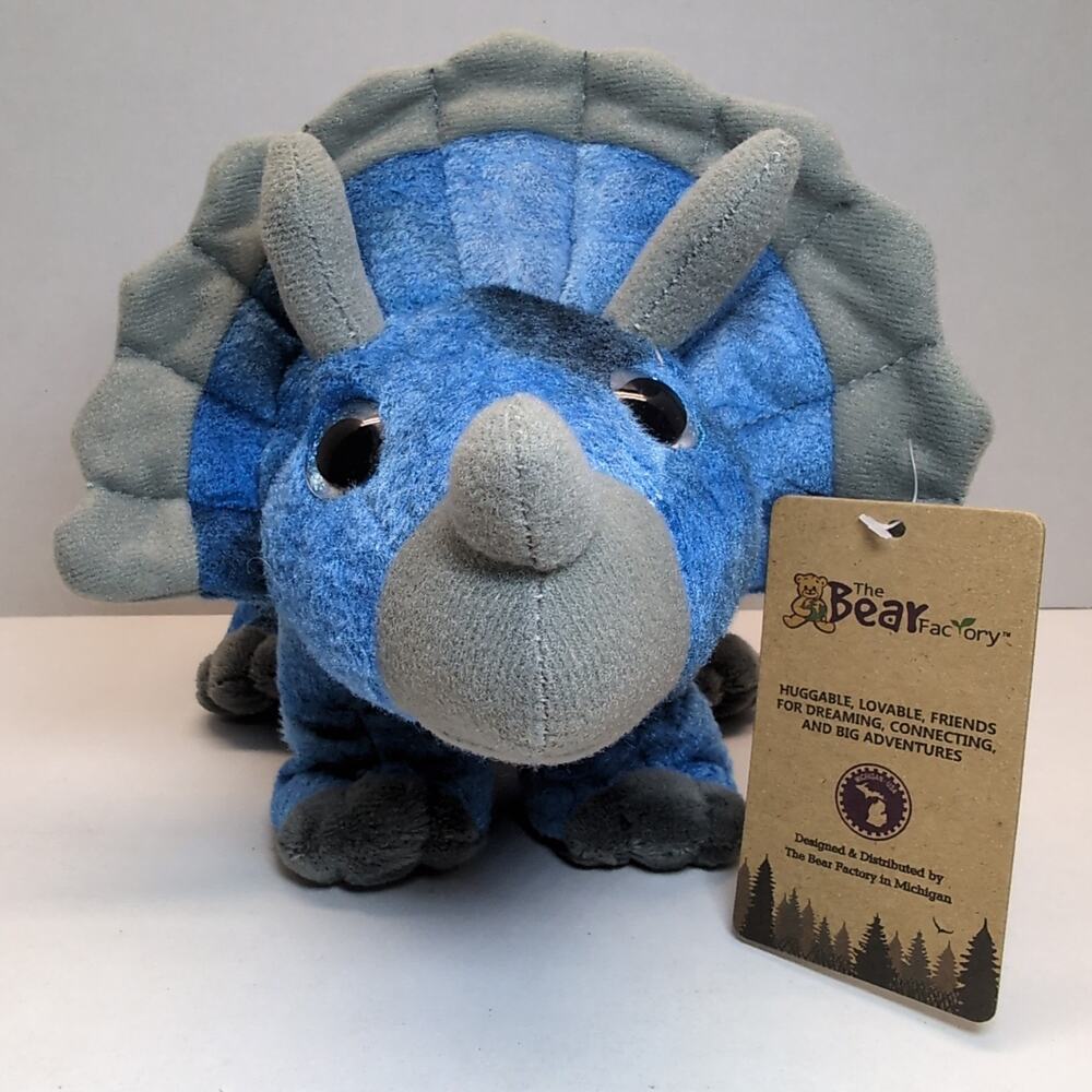 Bear Factory Triceratop Dinosaur Plush Stuffed Animal with‎ Tags
